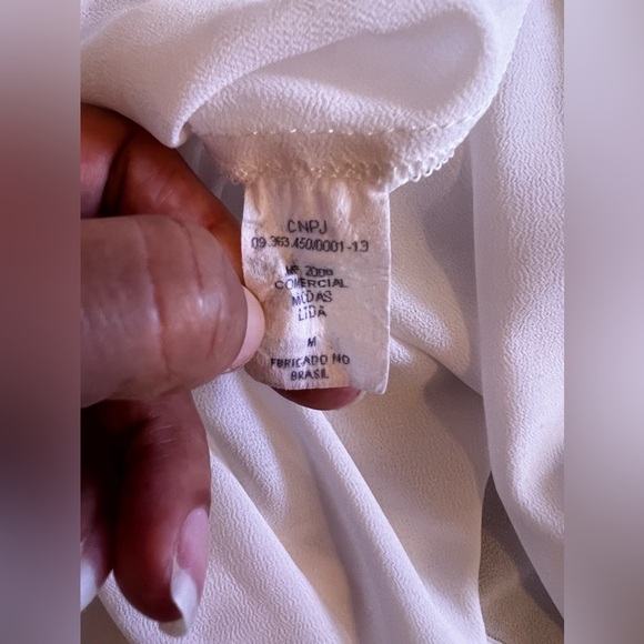 Maria Filo White Short Sleeve Top Size M full buttons at the back - Picture 14 of 16